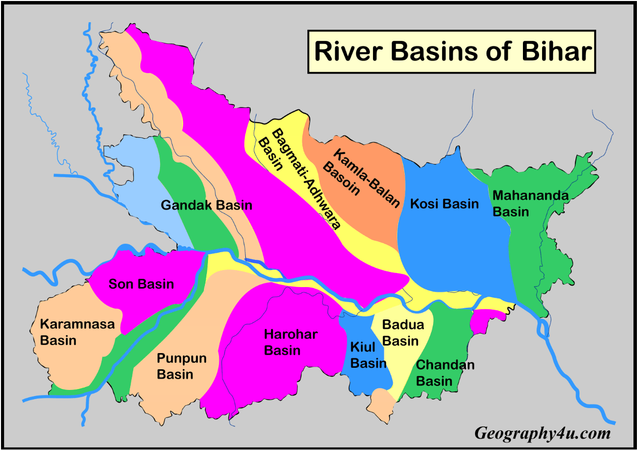 Important Rivers Of Bihar: Maps & Charts | Geography4u- Read Geography ...