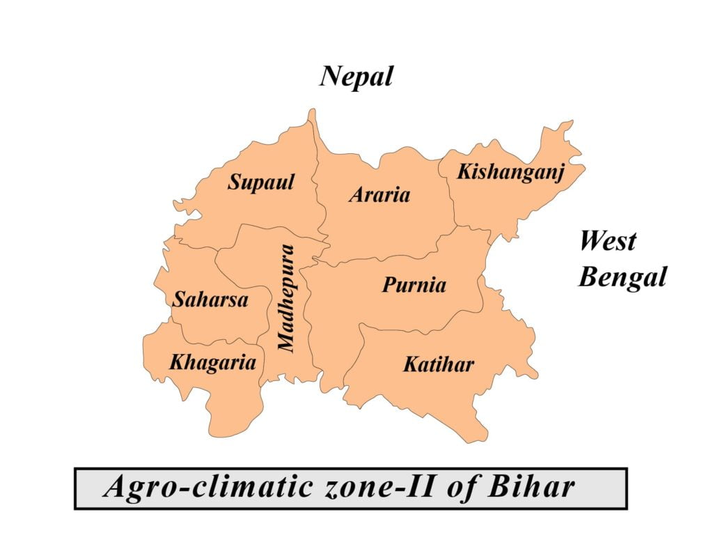 agro climate zone of bihar map