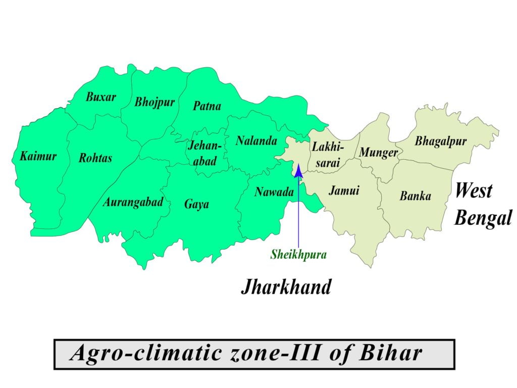 Agro-climatic zone of Bihar map