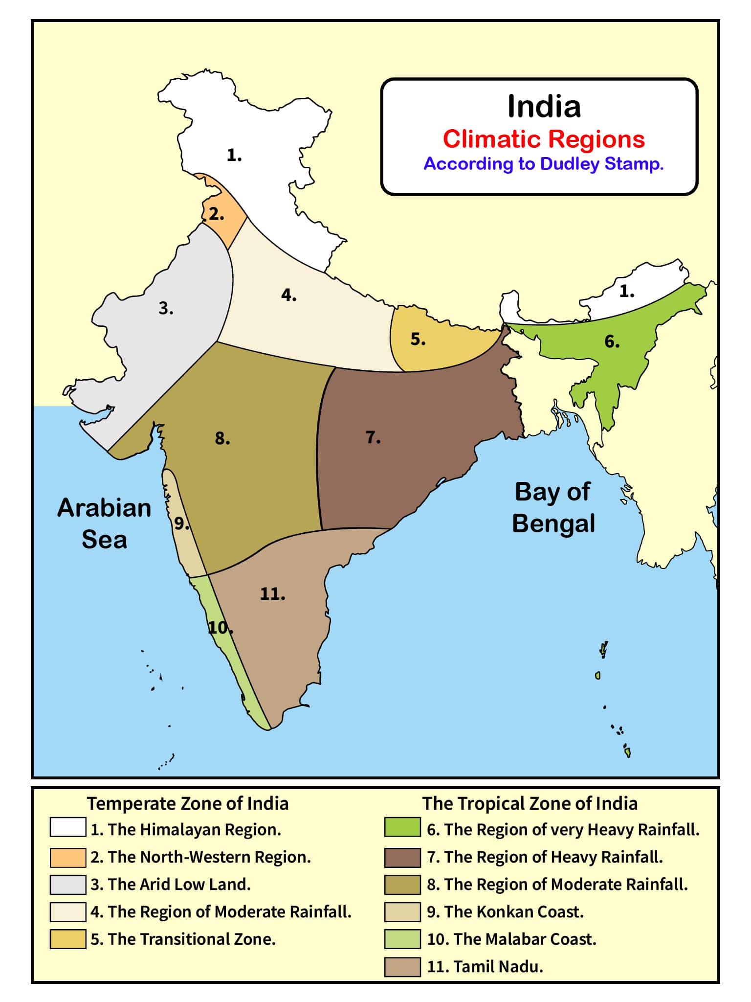 Climate Zones In India By Stamp 