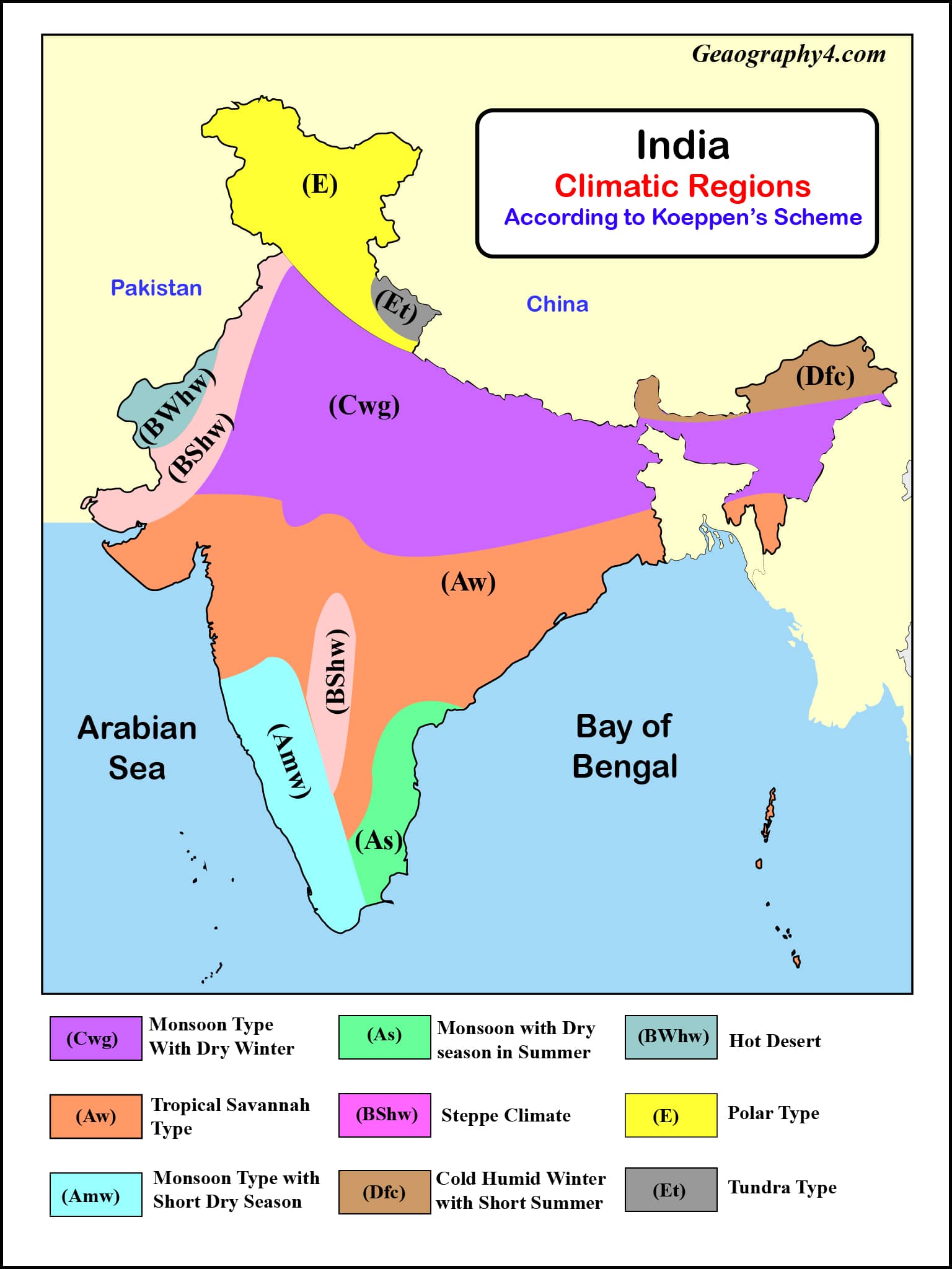 Climate Zones In India Map 
