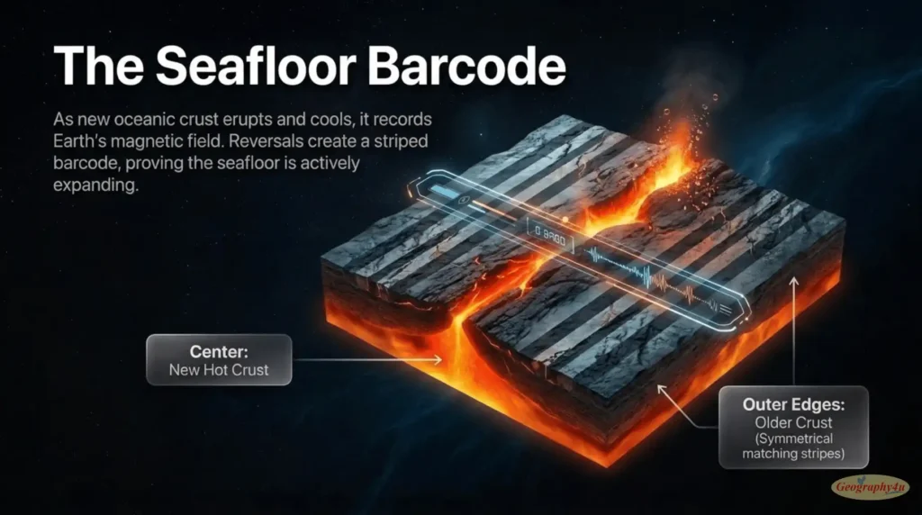 seafloor spreading evidence