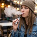 Girl smoking Vape